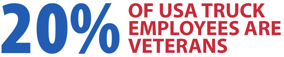 20% of USA Truck employees are veterans